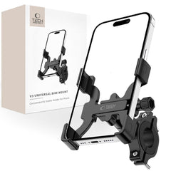 MONTAGGIO PER CELLULARE PER BICICLETTA TECH-PROTECT V3 MONTAGGIO UNIVERSALE NERO
