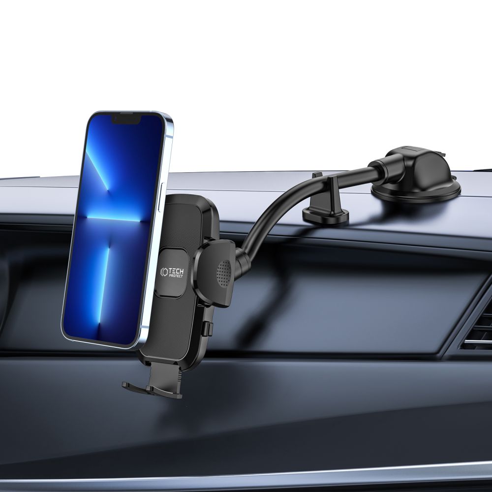 MONTAGGIO PER CELLULARE PER AUTO TECH-PROTECT V3 UNIVERSALE BRACCIO LUNGO PER PARABREZZA E CRUSCOTTO NERO