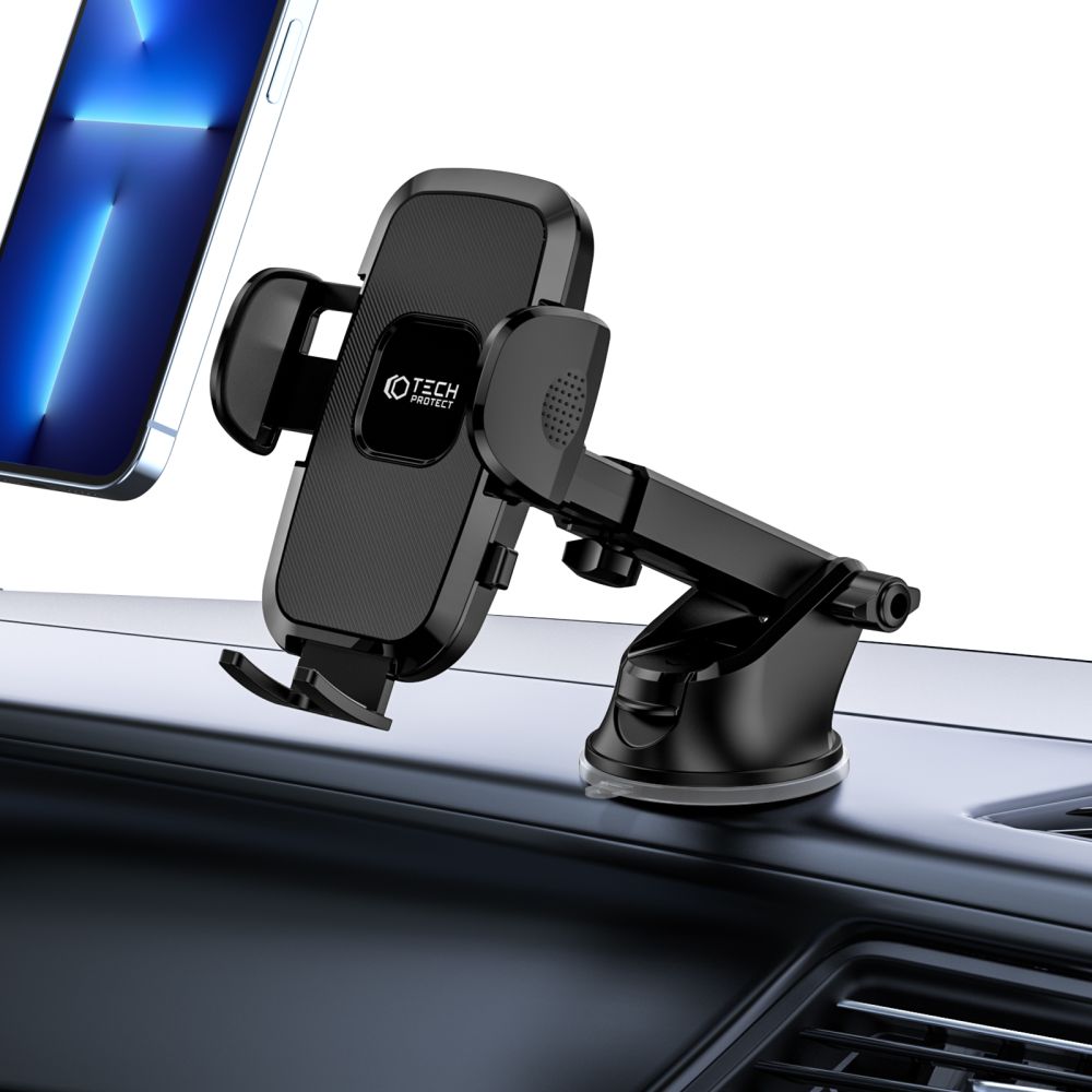 MONTAGGIO PER CELLULARE PER AUTO TECH-PROTECT V3 UNIVERSALE PER PARABREZZA E CRUSCOTTO NERO