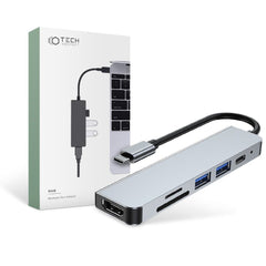 ADATTATORE TECH-PROTECT V4-HUB 6IN1 GRIGIO