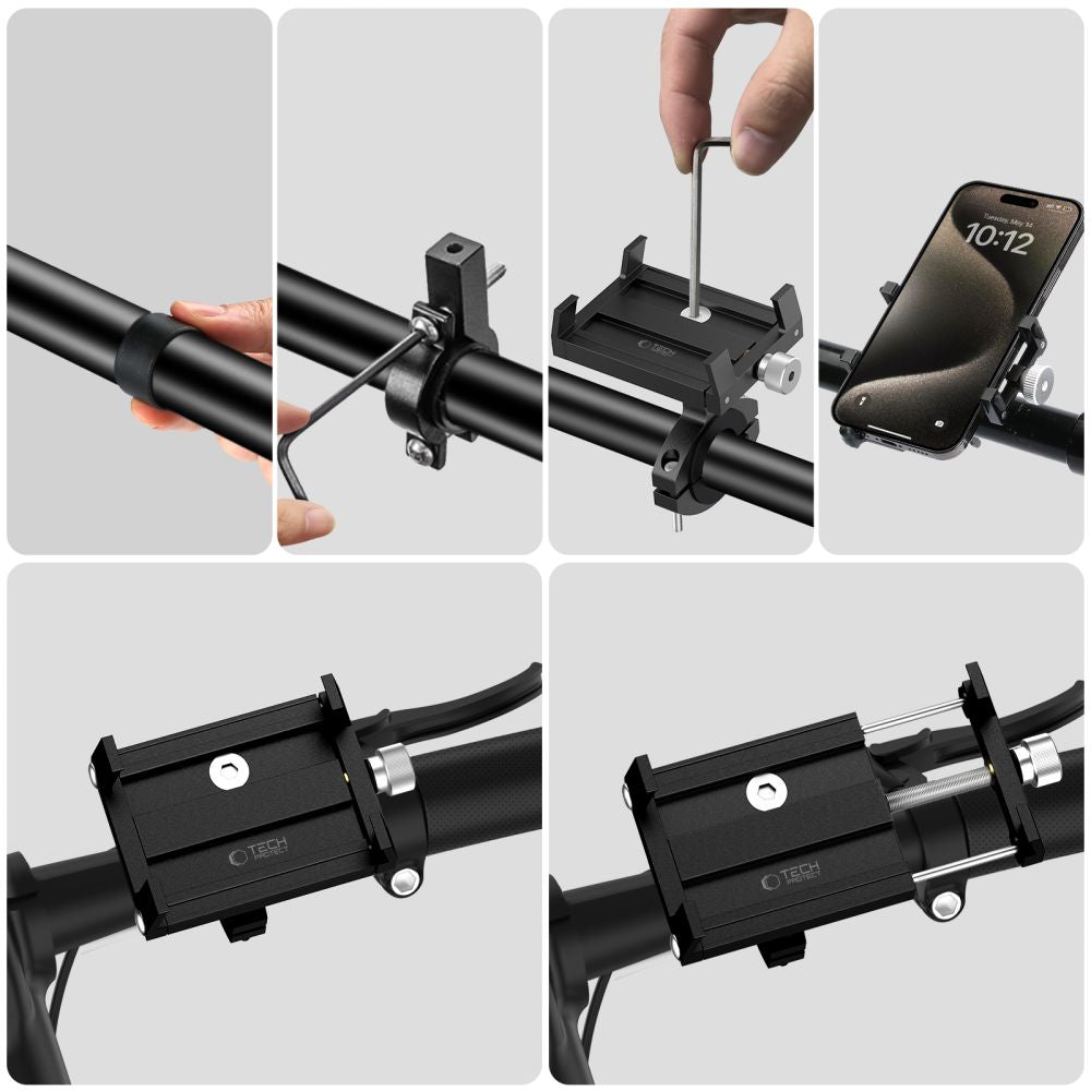 MONTAGGIO PER CELLULARE PER BICICLETTA TECH-PROTECT V4 MONTAGGIO UNIVERSALE NERO