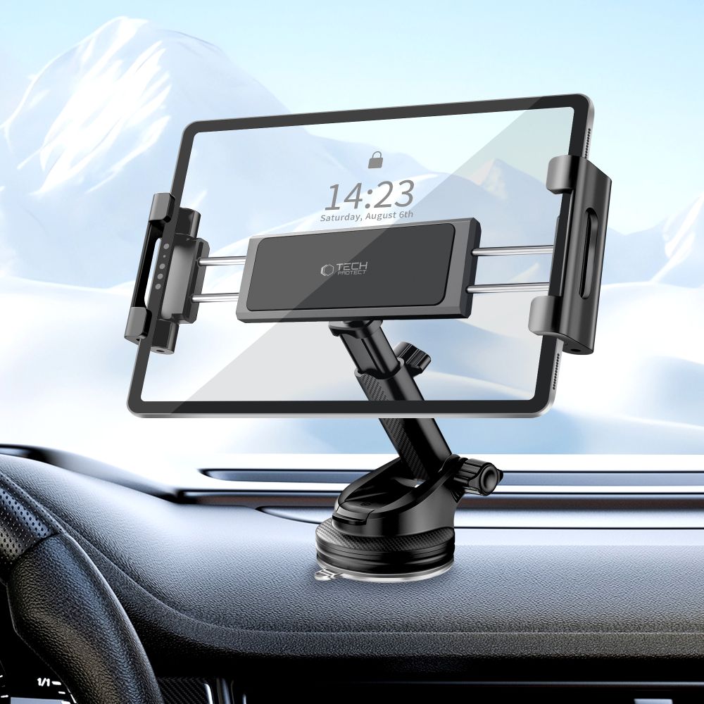 MONTAGGIO PER TELEFONO AUTO TECH-PROTECT V4 UNIVERSALE PER PARABREZZA E CRUSCOTTO PER TABLET NERO