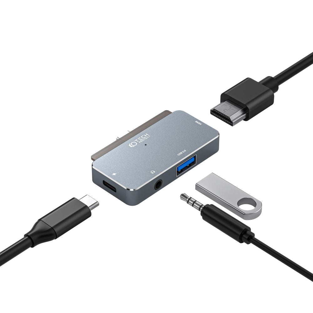 ADATTATORE TECH-PROTECT V6-HUB 4IN1 GRIGIO