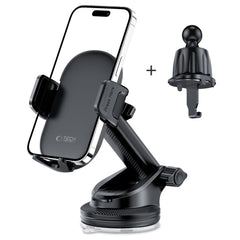 MONTAGGIO PER TELEFONO PER AUTO TECH-PROTECT V7 MONTAGGIO UNIVERSALE PER CRUSCOTTO E VENTILAZIONE NERO