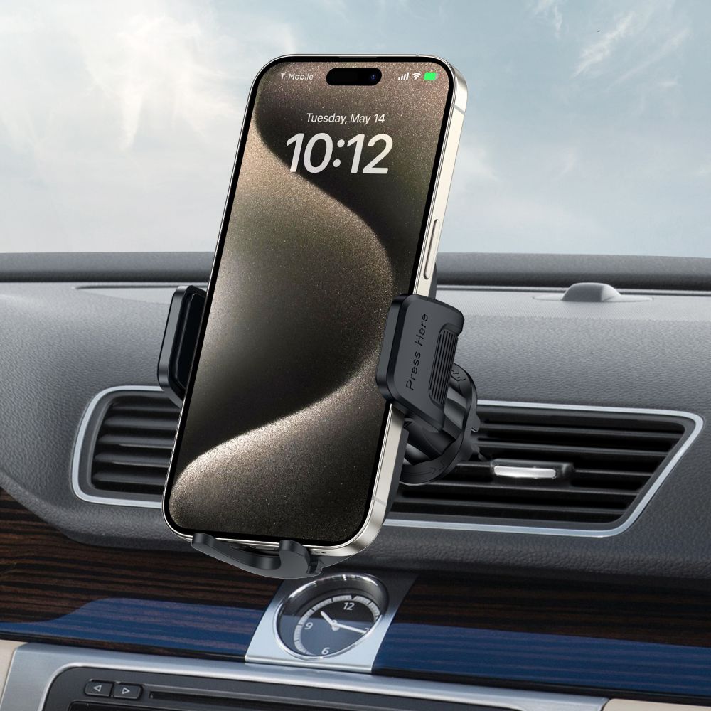 MONTAGGIO PER TELEFONO PER AUTO TECH-PROTECT V7 MONTAGGIO UNIVERSALE PER CRUSCOTTO E VENTILAZIONE NERO