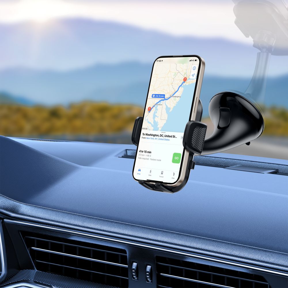 MONTAGGIO PER TELEFONO AUTO TECH-PROTECT V8 UNIVERSALE PER CRUSCOTTO E VENTILAZIONE NERO