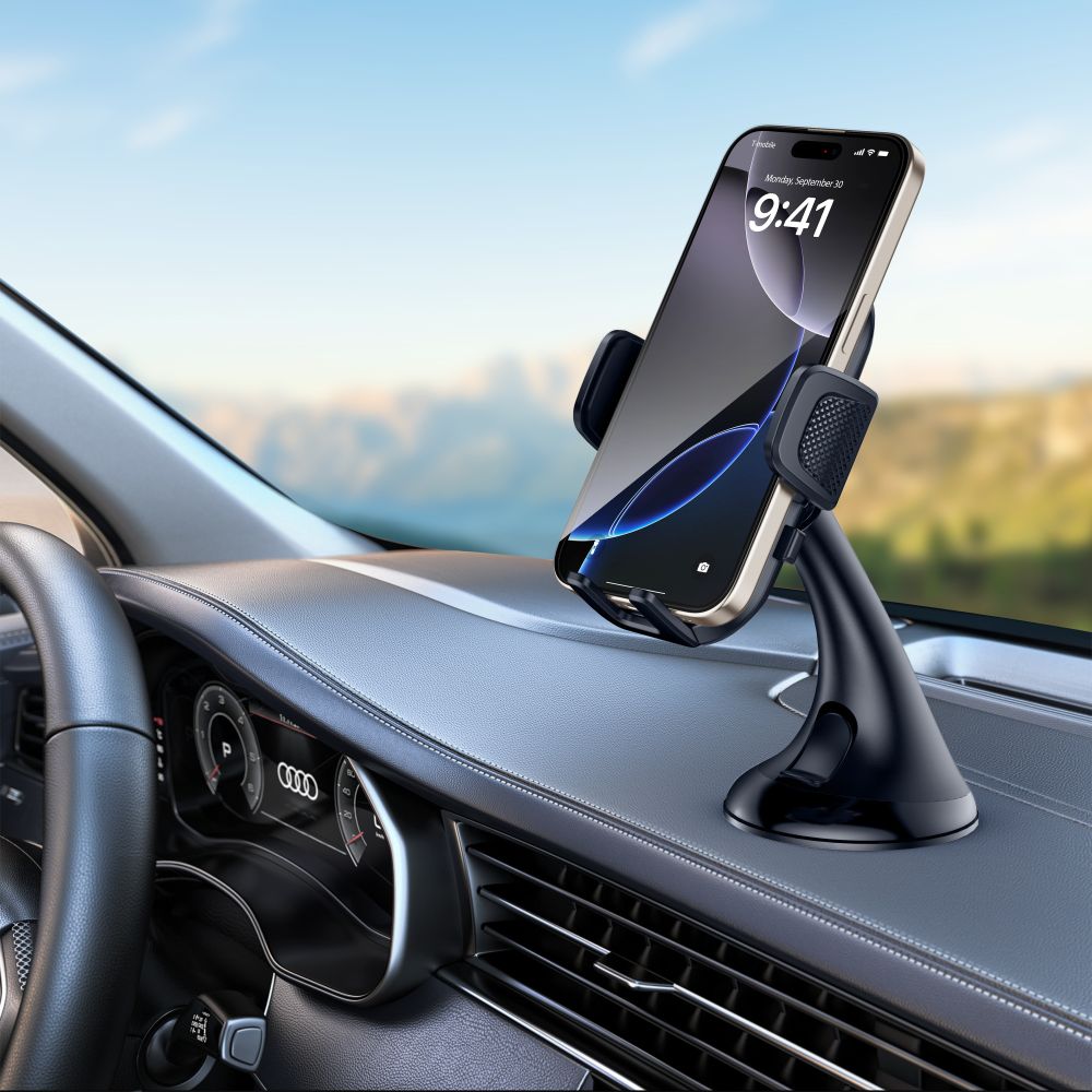 MONTAGGIO PER TELEFONO AUTO TECH-PROTECT V8 UNIVERSALE PER CRUSCOTTO E VENTILAZIONE NERO