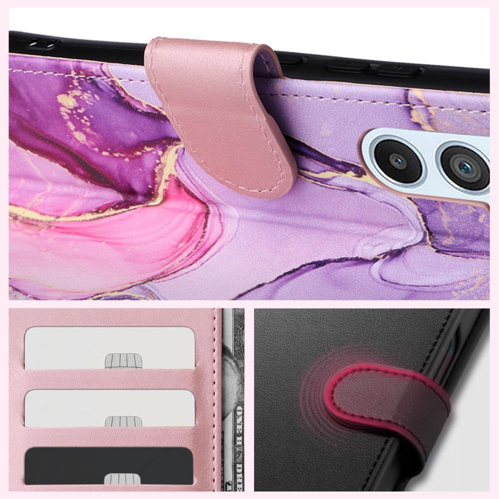 COPERTURA PER LIBRO TECH-PROTECT WALLET GALAXY A25 5G MARBLE