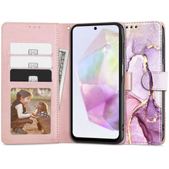 COPERTURA PER LIBRO TECH-PROTECT WALLET GALAXY A35 5G MARBLE