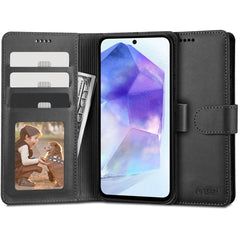 COPERTURA PER LIBRO TECH-PROTECT WALLET GALAXY A55 5G NERA