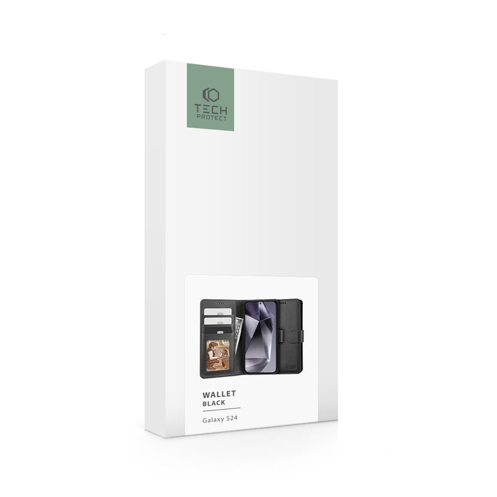 COPERTINA PER LIBRO TECH-PROTECT WALLET GALAXY S24 NERA