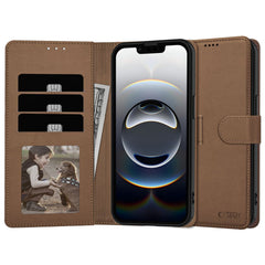 COPERTURA TECH-PROTECT WALLET IPHONE 16E MARRONE