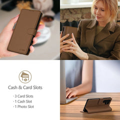 COPERTURA TECH-PROTECT WALLET IPHONE 16E MARRONE