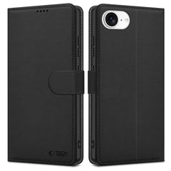 COPERTURA TECH-PROTECT WALLET IPHONE 16E NERO OPACO