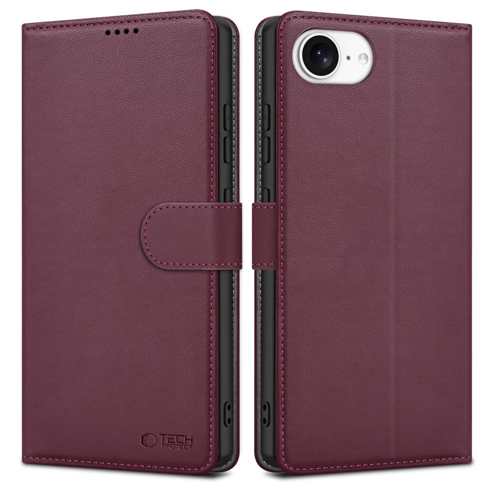 COPERTURA TECH-PROTECT WALLET IPHONE 16E MULBERRY