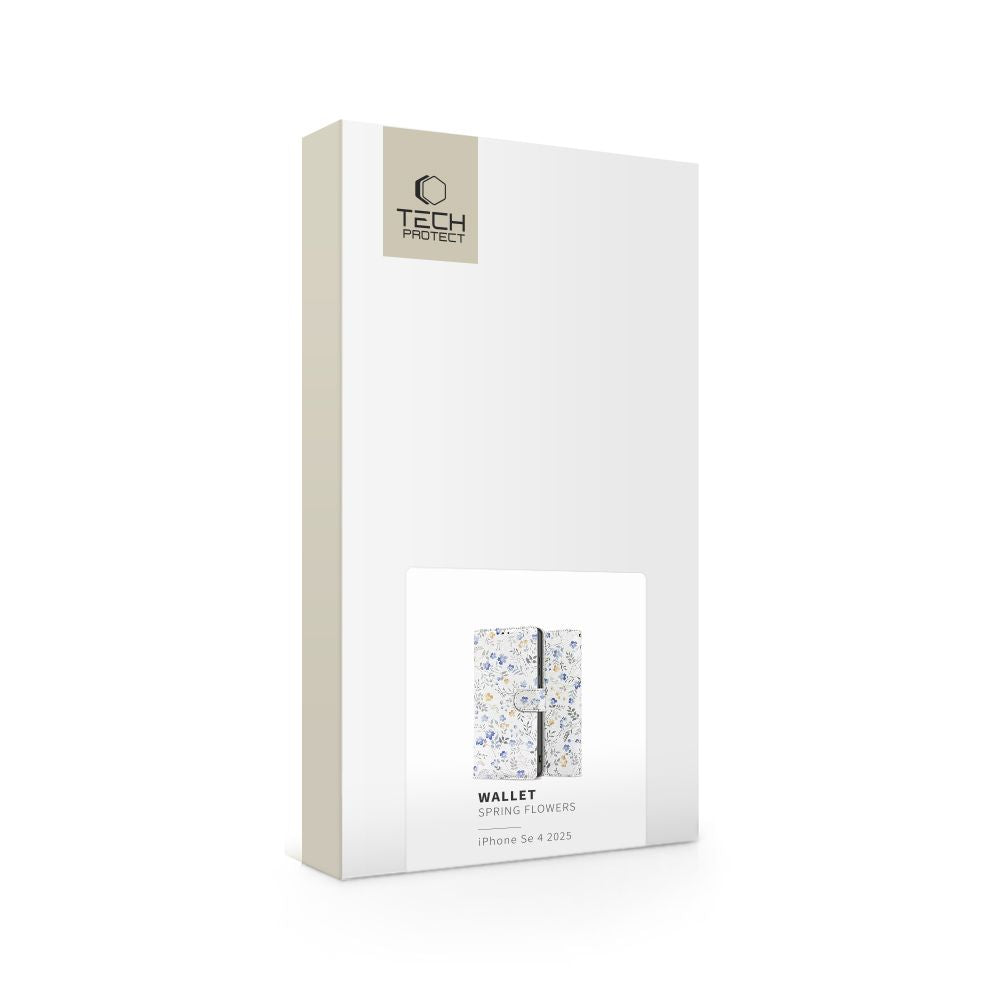 COPERTURA TECH-PROTECT WALLET IPHONE 16E FIORI PRIMAVERA