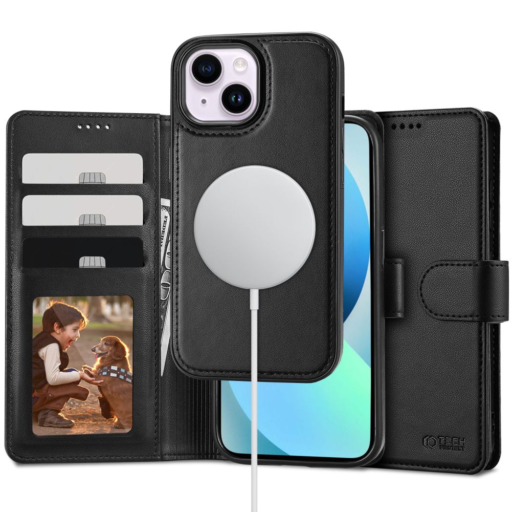 COPERTINA PER LIBRO TECH-PROTECT WALLET MAGSAFE IPHONE 13 NERA