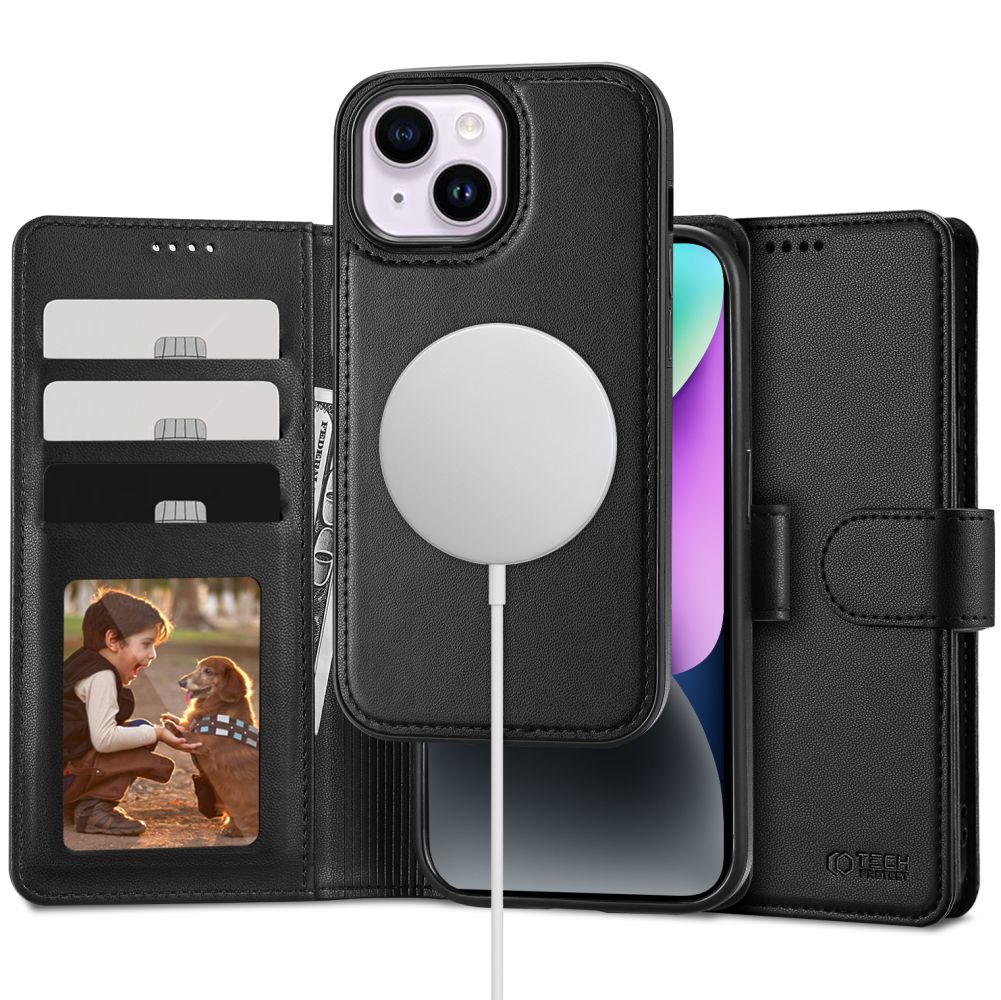 COPERTINA PER LIBRO TECH-PROTECT WALLET MAGSAFE IPHONE 14 NERA