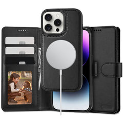 COPERTURA PER IPHONE 16 PRO TECH-PROTECT WALLET MAGSAFE NERA