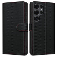 COPERTURA TECH-PROTECT WALLET RS GALAXY S25 ULTRA NERO/ROSSO