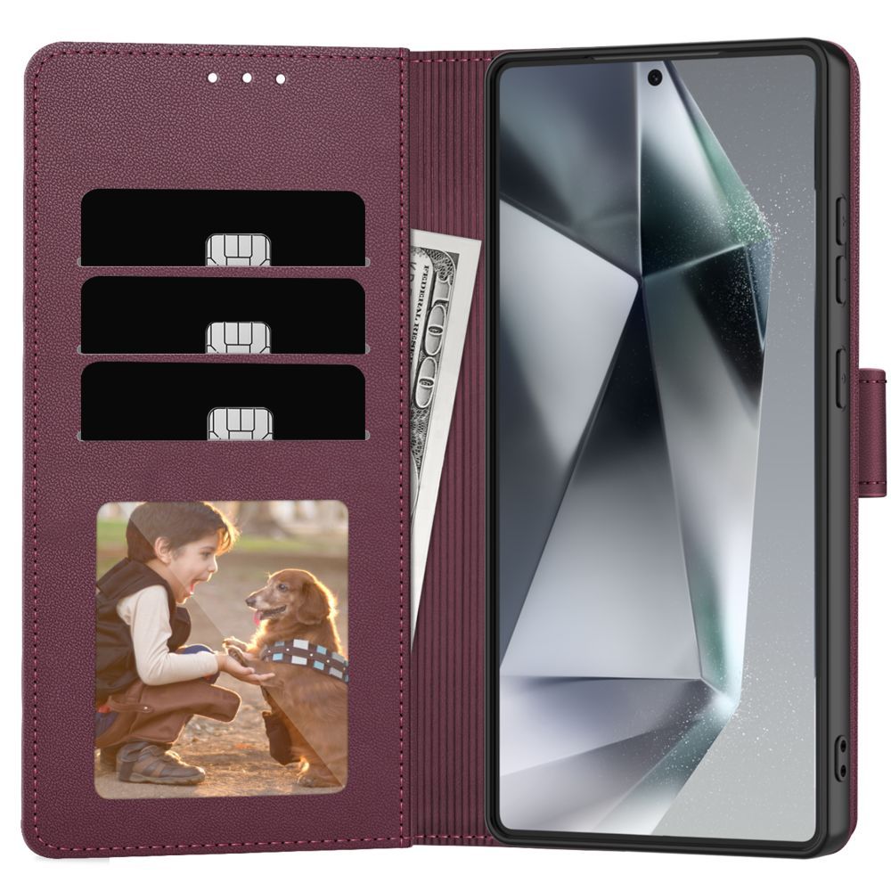 CUSTODIA TECH-PROTECT WALLET XIAOMI REDMI NOTE 14 PRO 5G / PRO+ PLUS 5G / POCO X7 5G MULBERRY