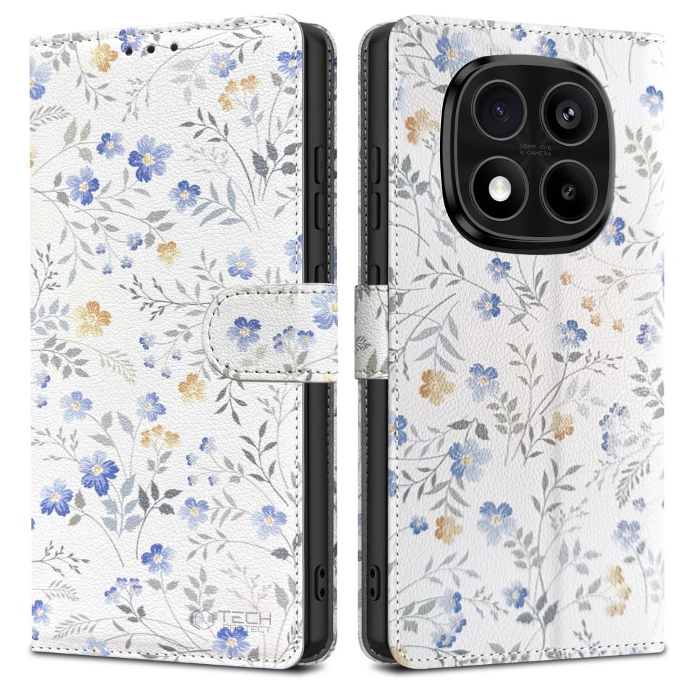 CUSTODIA TECH-PROTECT WALLET XIAOMI REDMI NOTE 14 PRO 5G / PRO+ PLUS 5G / POCO X7 5G FIORI DI PRIMAVERA