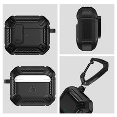 CUSTODIA TECH-PROTECT X-CARBO APPLE AIRPODS PRO 1 / 2 NERA