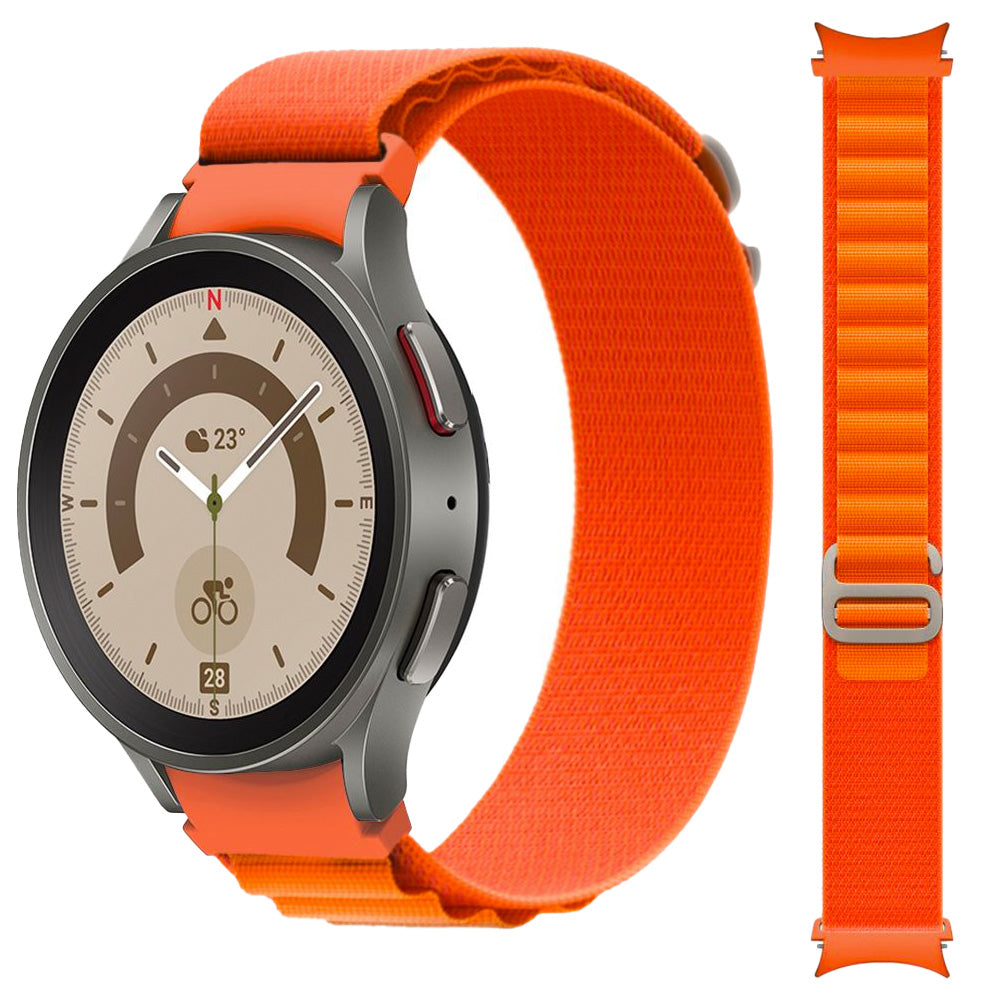 CINTURINO HEYBAND IN NYLON PER SAMSUNG GALAXY WATCH 4 / 5 / 5 PRO / 6 / 7 / FE ARANCIONE